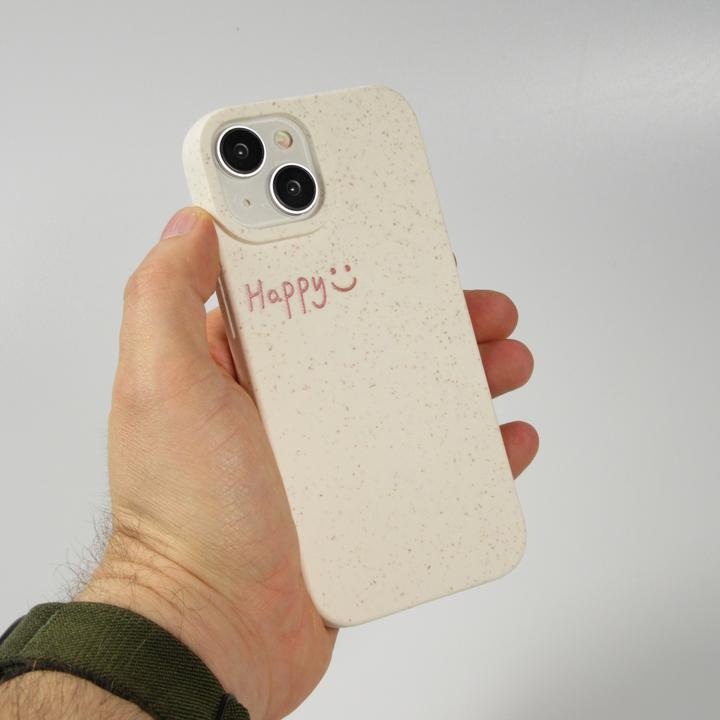 Produktbild PhoneLook Hülle Gel Gummi getupft Happy Vanille (Apple iPhone 15)
