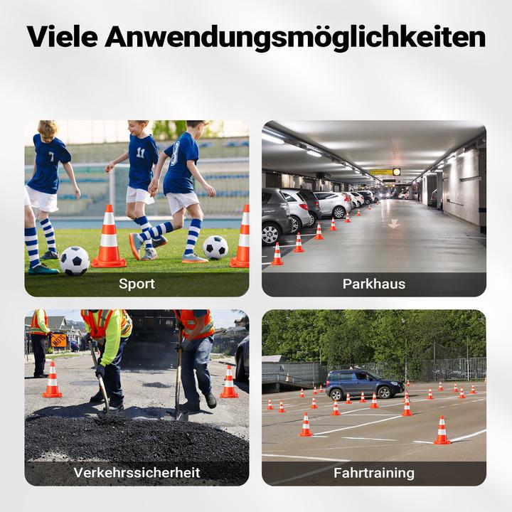 Produktbild Wiltec Verkehrskegel 50cm Leitkegel Strassen Pylon Warnhütchen Warnkegel aus PVC