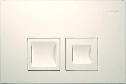 Image du produit Geberit plaque de commande DELTA 50 115.135.11.1 pour robinetterie encastrée, sortie 2 quantités, blanc