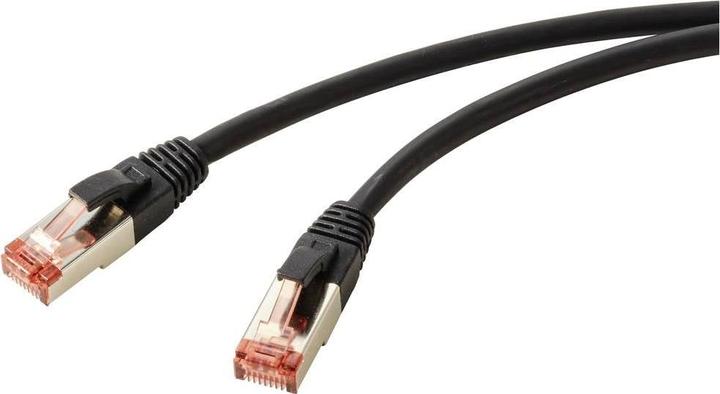 Actual product image Renkforce RF-5771528 RJ45 network cable, patch cable CAT 6 S/FTP 2.00 m Black H (S/FTP, CAT6, 2 m)