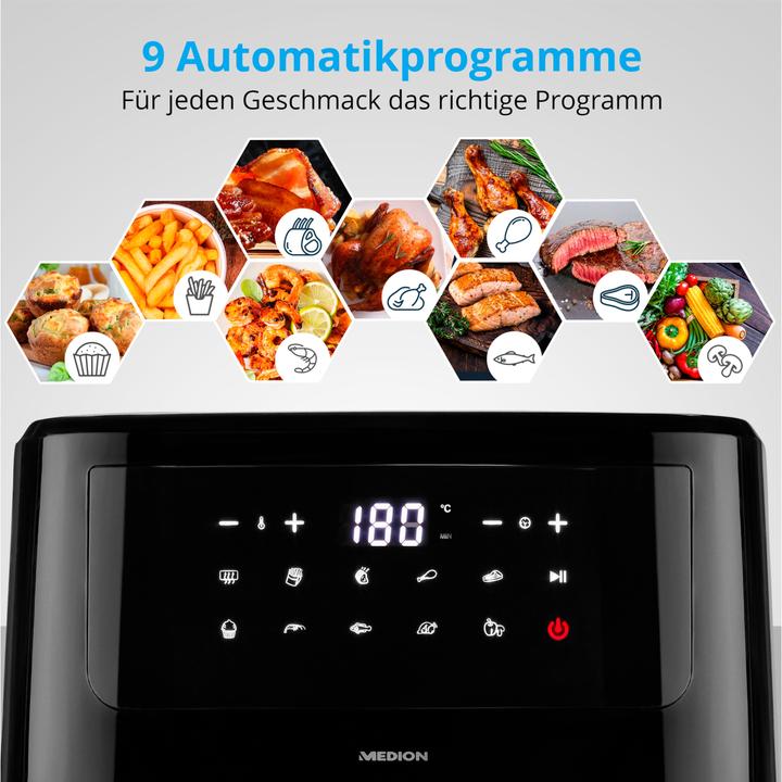 Actual product image Medion MD 11750 Life P10 XL Duo deep fryer 6.8 litre, black