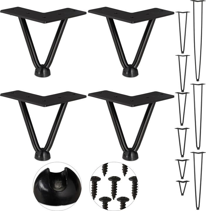 Relaxdays Hairpin Legs, Set of 4