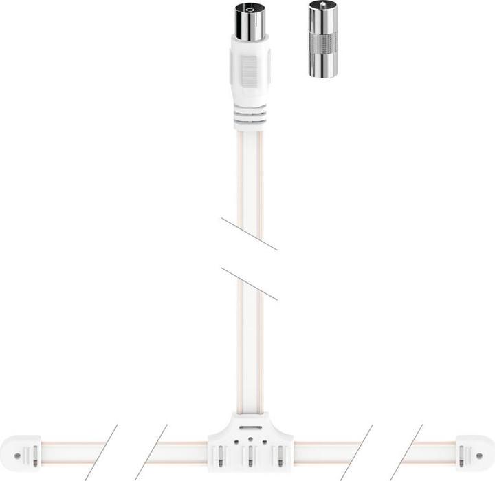 Image du produit Hama Antenne à faisceau (dipole), coaxiale, adaptateur inclus (Antenne parabolique)