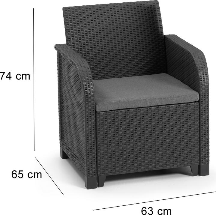 Produktbild Keter Rosalie Balkon-Set - Grau (249588)
