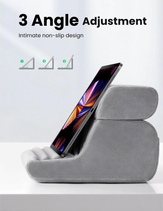 Actual product image Ugreen velor foldable tablet phone stand gray (60646 LP473)