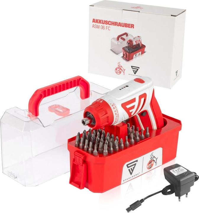 Image du produit Stahlwerk Visseuse sans fil ASM-36 FC Köln Edition Visseuse à tige compacte 3,6 V (Alimentation via port USB)