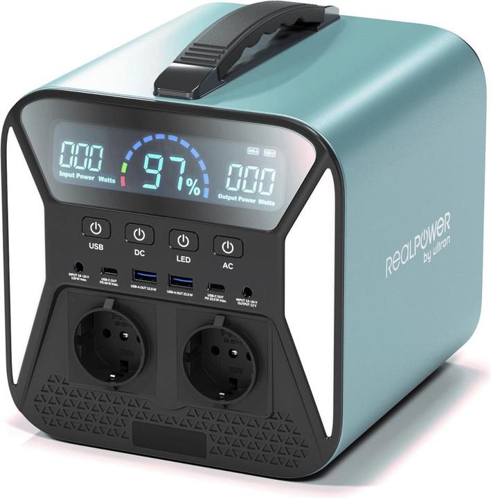 Produktbild RealPower Powerstation PS-500C 500 Watt (483.80 Wh, 5.60 kg)