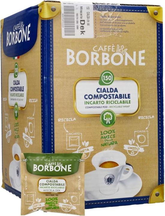 Caffè Borbone Dosettes de café décaféiné (150 x Port.)
