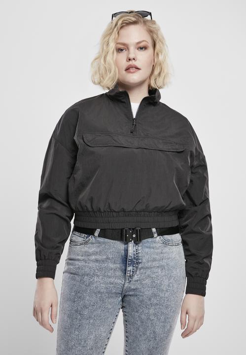 Actual product image Urban Classics Ladies Cropped Crinkle Nylon Pull Over Jacket (XXL)