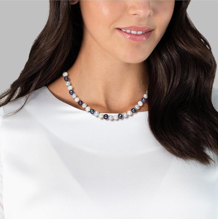Actual product image Valero Pearls Ladies Sterling Silver Freshwater Cultured Pearl Multicolour - 2244 (Sterling Silver, 60 cm)