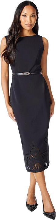 Actual product image Principles Womens/Ladies Laser Cut Ponte Belted Midi Dress (40 D)