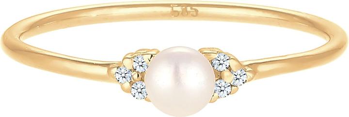 Immagine prodotto Elli DIAMANTI Anello di fidanzamento Diamante perlato (0,03 ct.) Oro giallo 585 (54, 585/14 K Oro)