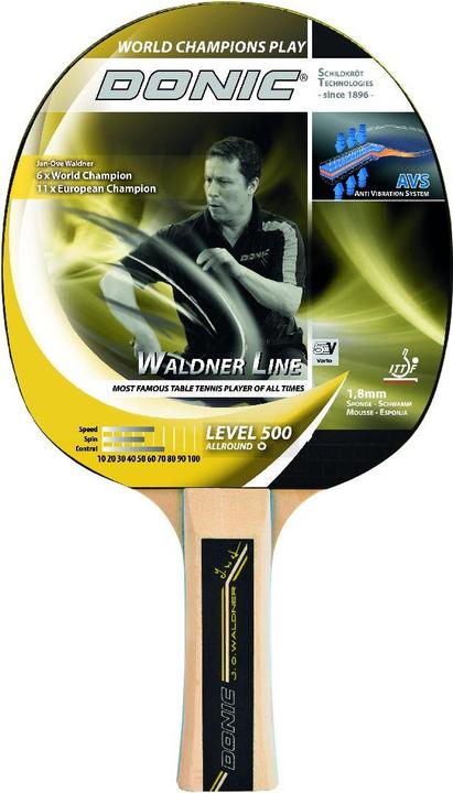 Actual product image Donic Schildkröt Table tennis bat DONIC Waldner 500 ITTF approved