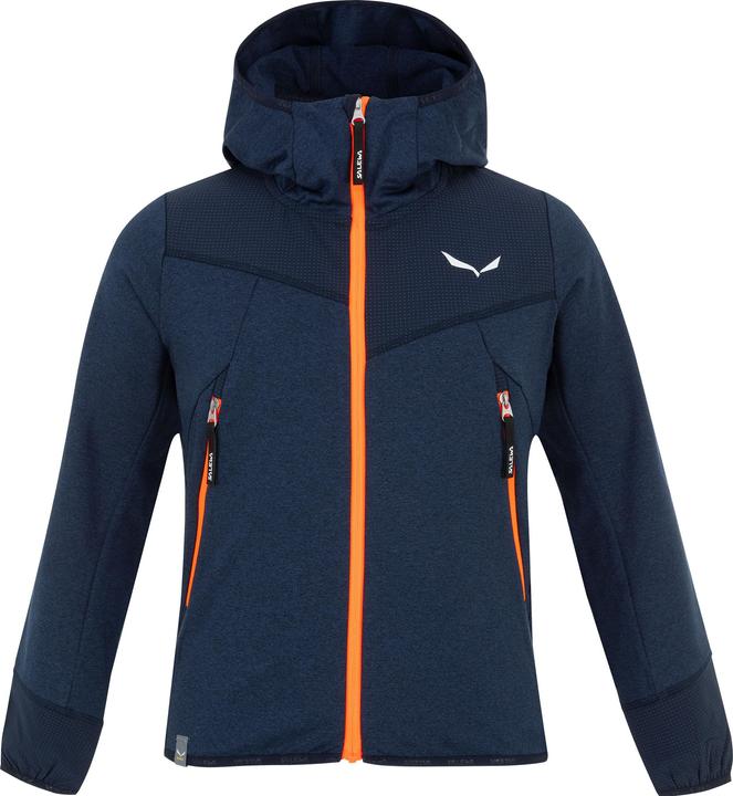 Salewa Agner Melange Polarlite Full Zip Kinder Kapuzenjacke
