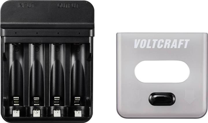 Produktbild Voltcraft VC-BC4-PB1 2in1 Ladegerät & Powerbank (1 Stk., AA, AAA, 500 mAh, Ladegerät ohne Akku)