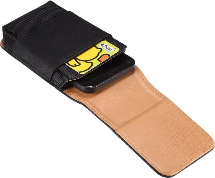 Produktbild Cover-Discount Nylon - Leder Gurttasche mit Kartenfach schwarz / L
