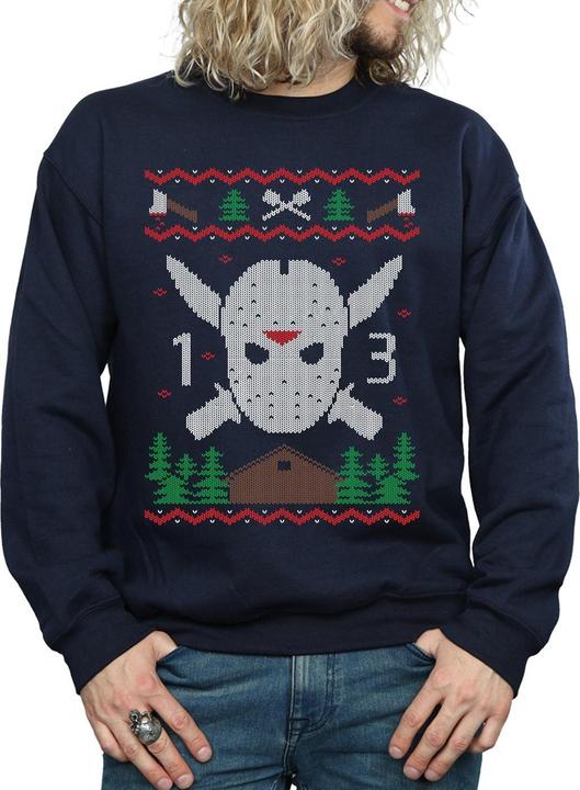 Actual product image Absolute Cult Mens Christmas Fair Isle Sweatshirt (S)