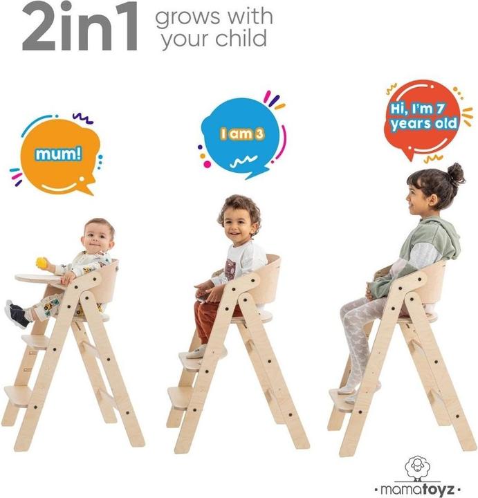 Actual product image MamaToyz My Chair wooden high chair (Highchair)
