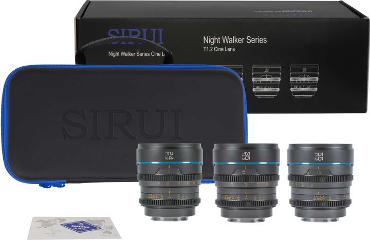 Produktbild Sirui Nightwalker 24 35+55mm T1.2 S35 MF Cine Lens Bundle X-Mount (Fujifilm X, APS-C / DX)