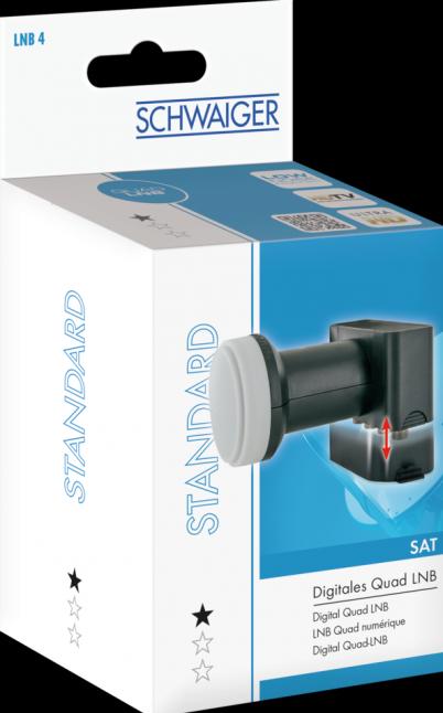 Produktbild Schwaiger Digitales Quad LNB (Quattro LNB, 40mm)