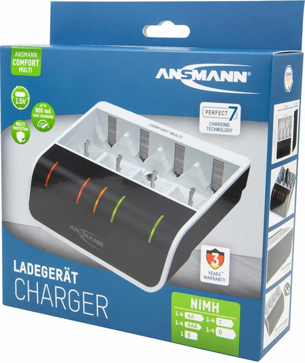 Actual product image Ansmann Comfort Multi Charger (1 pcs., C, D, AAA, AA, 800 mAh, Chargers without battery)