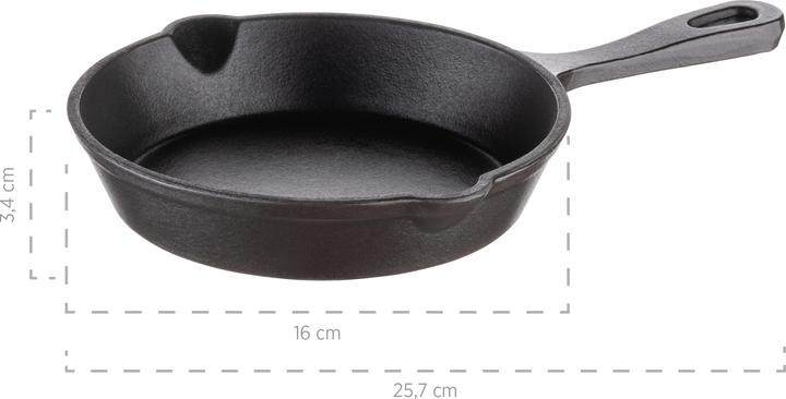 Actual product image Mäser Cast iron pan (16 cm, Frying pan, Cast iron)