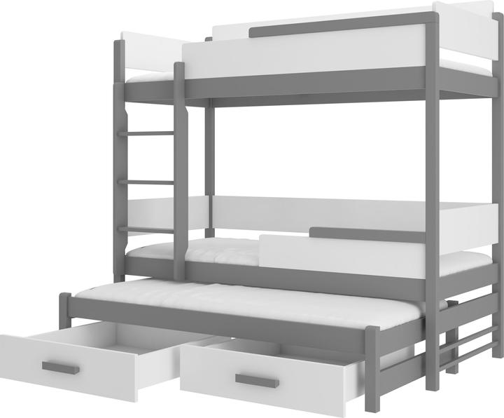 Immagine prodotto ADRK Furniture Letto a castello triplo QUEEN 200x90 (200cm x 90cm)