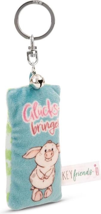Magni NICI Schlüsselanhänger Mini Plüschkissen Glücksbringer mit Glöckchen 8cm