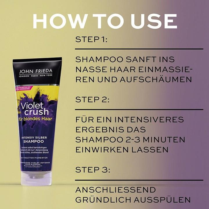 Image du produit John Frieda Shampooing Violet Crush Argent (250 ml, Shampoing liquide)