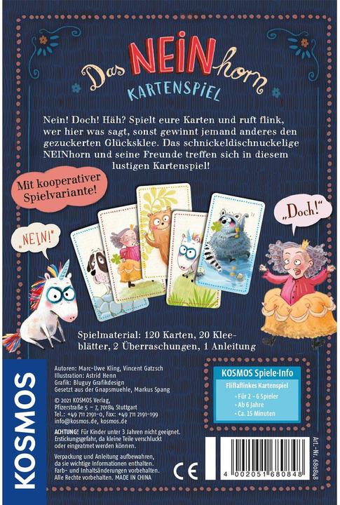 Image du produit Kosmos FKS6808480 - Das NEINhorn - Jeu de cartes, 2-6 joueurs, 6+ ans (édition DE) (Allemand)