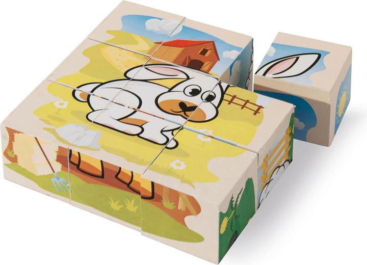 Actual product image Eichhorn Houten Blokpuzzel Boerderij (9 pieces)