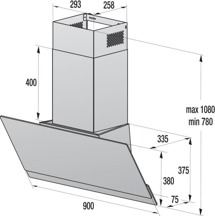 Immagine prodotto Gorenje W9TB cofano camino senza testa 90cm sw (Cappuccio)