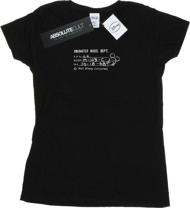 Actual product image Disney Womens/Ladies Mickey Mouse Character Model Dept. Cotton T-Shirt (L)