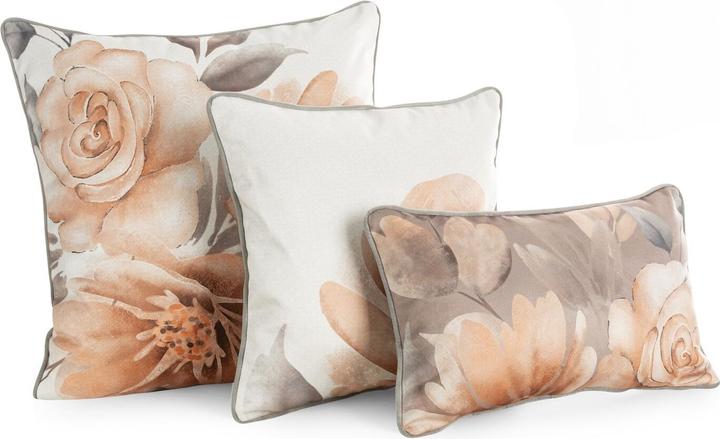Image du produit Eurofirany EWA MINGE Taie d'oreiller décorative MINGE 4 en velours luxueux avec motif floral design 60 x 60 cm (60 x 60 cm)