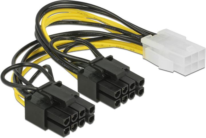 Produktbild Delock 6Pin auf 2x 8Pin oder 2x 6Pin Stromadapter