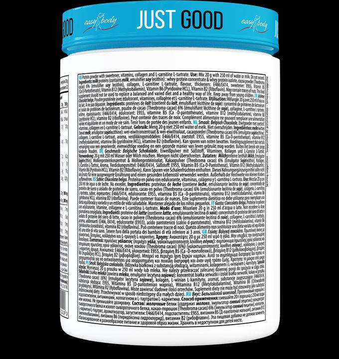 Valeurs nutritives et ingrédients Easy Body Skinny Protein (Chocolat, 1 pcs, 450 g)