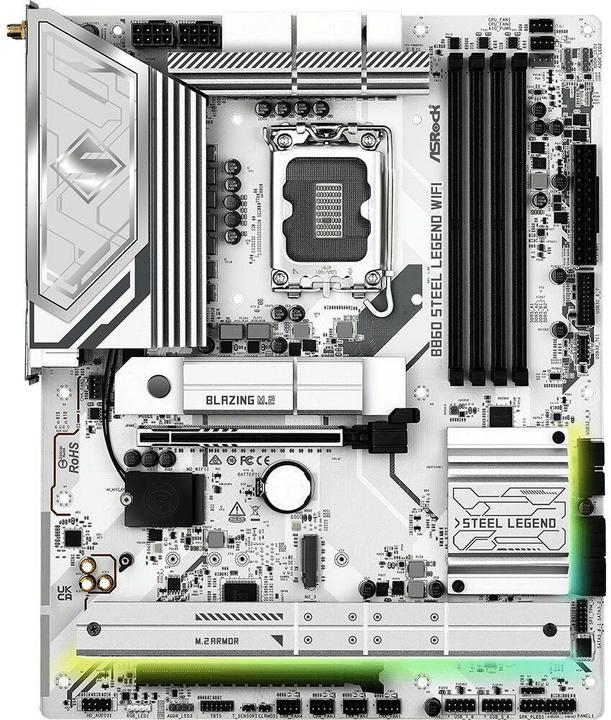Actual product image AsRock B860 Steel Legend WiFi DDR5 Intel S retail (LGA 1851, Intel B860, ATX)