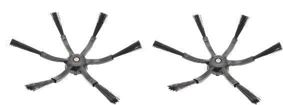 Actual product image Hermex Alternative Side Brush for Xiaomi Roborock Series S5 S6 Black 2pcs.