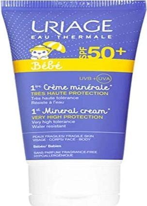 Produktbild Uriage SUN BABY mineral cream SPF50+ 50 ml (Sonnencreme Gesicht, SPF 50, 50 ml)