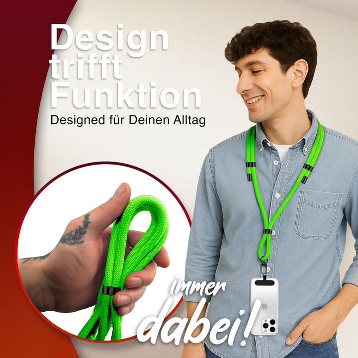Produktbild Nalia HoldMe Lanyard Handykette - Universal Trageband für Smartphones - Verstellbar, Soft & Elastisch