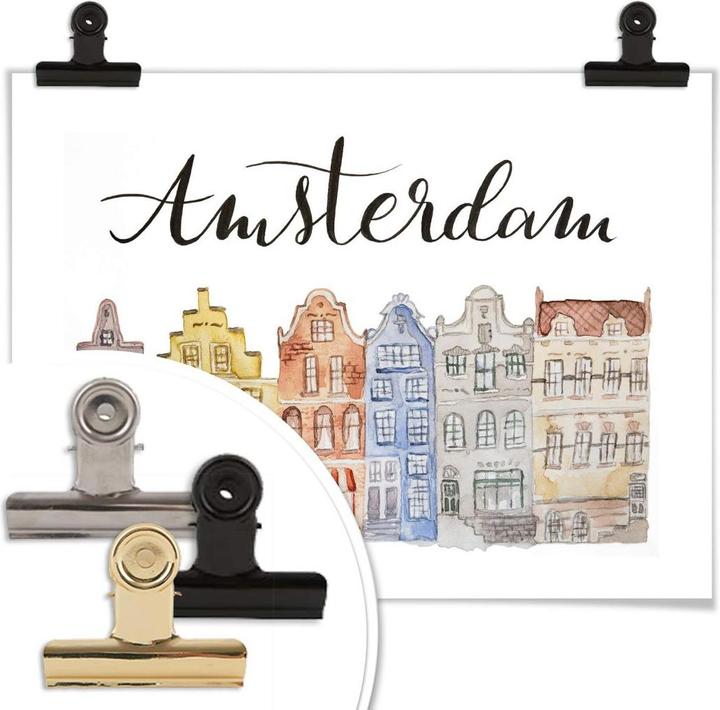 Produktbild Trenddeko Skyline of Amsterdam - Aquarell (30 x 24 cm)