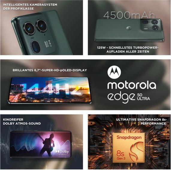 Actual product image Motorola Edge 50 Ultra (1000 GB, Forest grey, 6.70", SIM + eSIM, 50 Mpx, 5G)