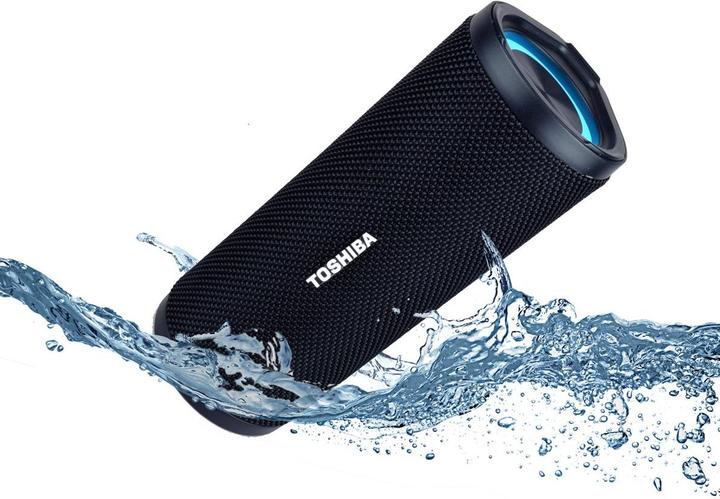 Actual product image Toshiba TY-WSP102 portable speaker Bluetooth Black (10 h, Rechargeable battery operated, USB power delivery)