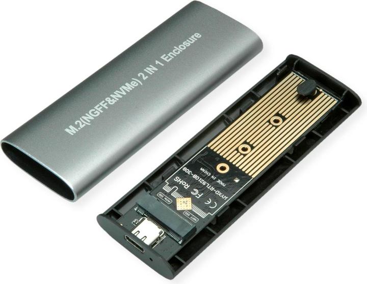 Immagine prodotto Value Alloggiamento esterno per SSD, M.2, NVMe a USB 3.2 Gen 2 Tipo C (M.2 2280, M.2 2242, M.2 2260)