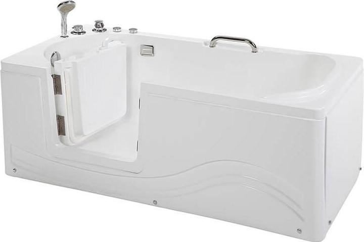 Produktbild Home Deluxe Seniorenbadewanne mit Massagedüsen Tür und Griff AUTARK M (links) - 153x76x64cm (76 cm, 153 cm)