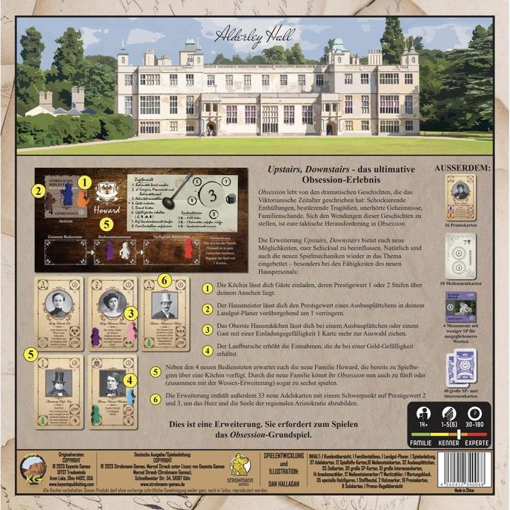 Actual product image Strohmann Games Obsession: Upstairs, Downstairs Expansion, board game, for 1-4 players, from 14 (German)