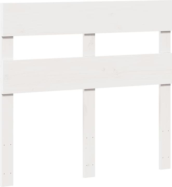 Image du produit VidaXL Lit en bois massif Lit en bois Lit palette Tête de lit Blanc 200x200cm Pin (200 x 200 cm)