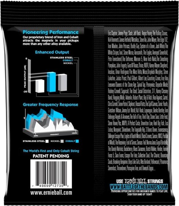 Immagine prodotto Ernie Ball Cobalto piatto extra (4 x, Basso elettrico, 0.10")
