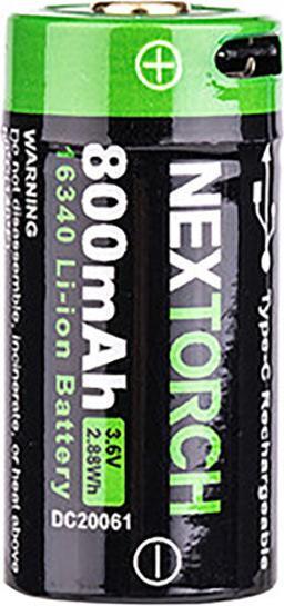 Image du produit Nextorch USB Li-Ion Akku DC20061 Typ 16340 (1 pcs, 800 mAh)