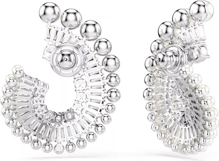 Actual product image Swarovski x Ariana Grande Drop Ohrhänger Kristallperle Verschiedene Schliffe Weiss Rhodiniert (Swarovski Metal)